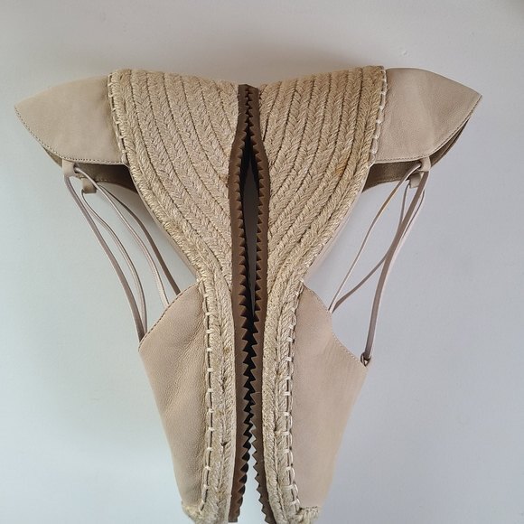 Eileen Fisher | Wedge d'Orsay Wedge Espadrille | Cream | Size 10 NWOT - Picture 3 of 15